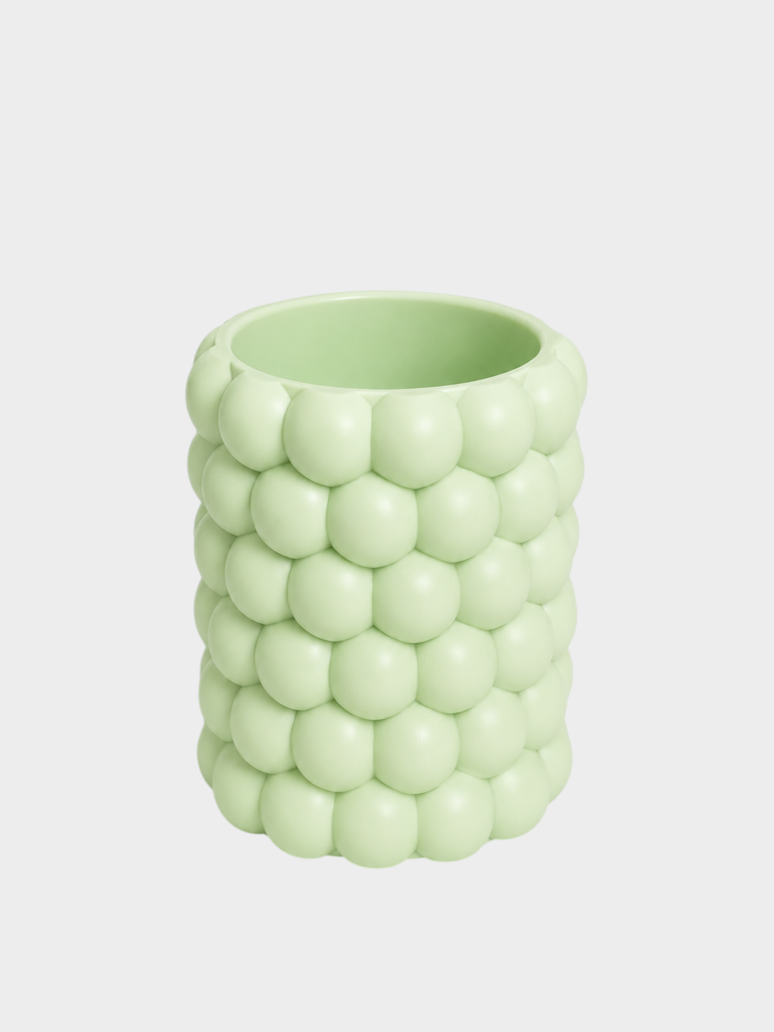 ZEMU BUBBLE pastel yeşil renkli, kabarcıklı tasarıma sahip modern masa üstü organizer ve kalemlik